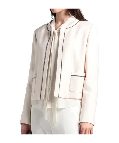 Max Mara Solid Color Jackets In White