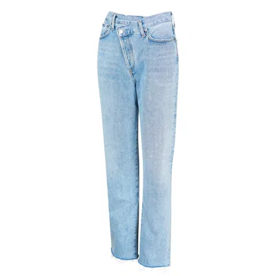 Agolde Multi-pocket Denim Trousers In Blue