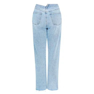 Agolde Multi-pocket Denim Trousers In Blue