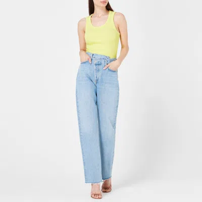 Agolde Multi-pocket Denim Trousers In Blue
