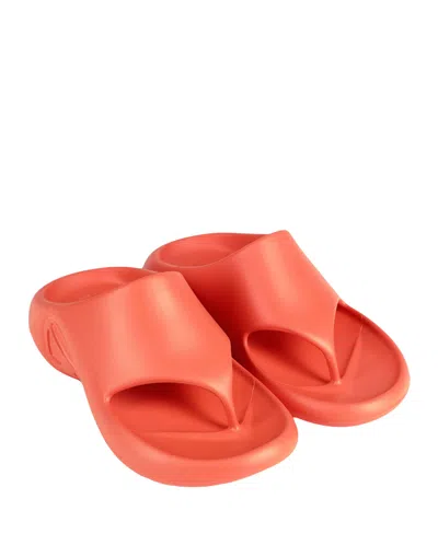 Diesel Solid Color Flip Flops In Orange