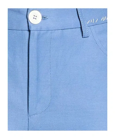 Marni Solid Flare Pants In Blue