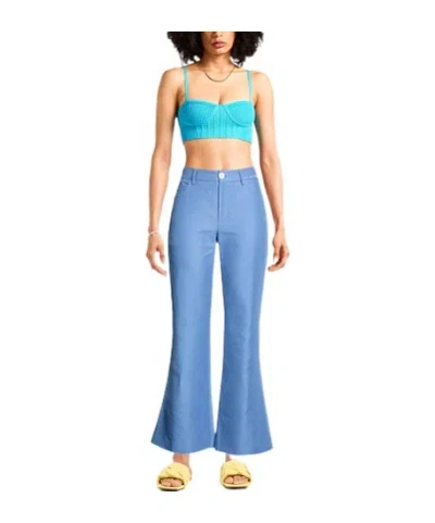Marni Solid Flare Pants In Blue