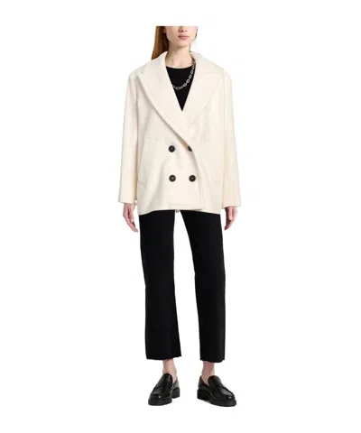 Maxco. Minimalist Woolen Coat In Neutral