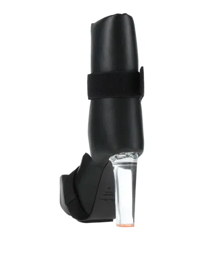 Rick Owens Stylish And Simple Platform Leather Boots In Black