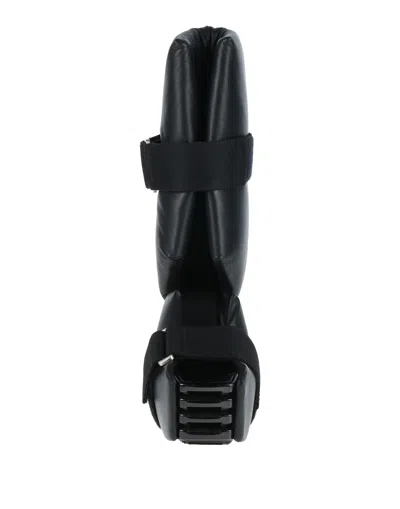 Rick Owens Stylish And Simple Platform Leather Boots In Black