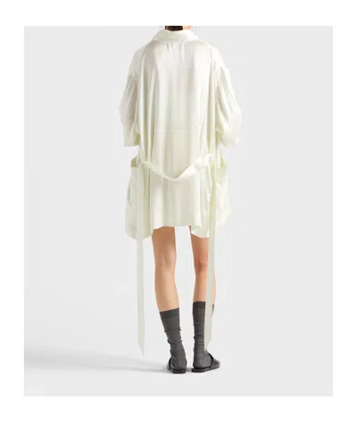 Prada Silk Robe In Aqua