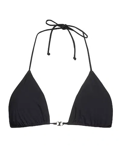 Tory Burch Plain Colour Bikini Tops In Black