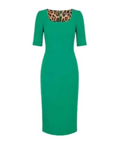 Dolce & Gabbana Minimalist Solid Knit Sweater In Green
