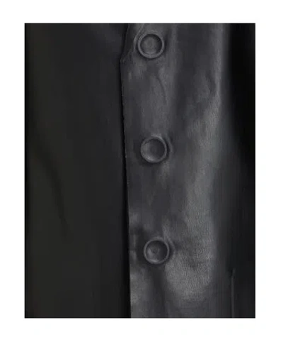 Marni Plain Colour Overcoats In Black