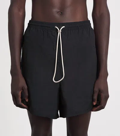 Essentials Drawstring Swim Trunks In Black