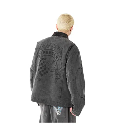 Represent Solid Color Jacket In Black