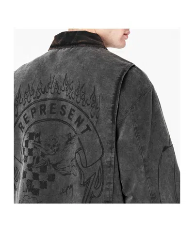 Represent Solid Color Jacket In Black