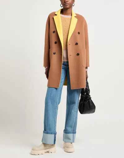 Maxco. Long-sleeved Coat In Brown