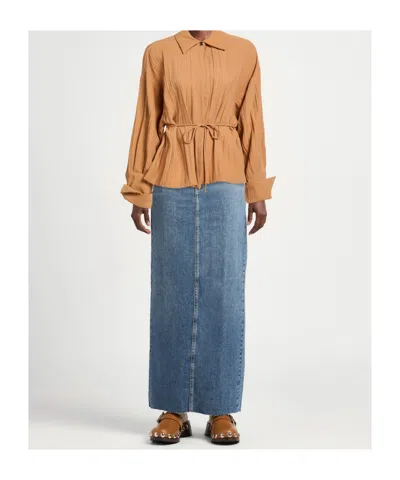 Maxco. Solid Colour Shirts  Blouses In Brown
