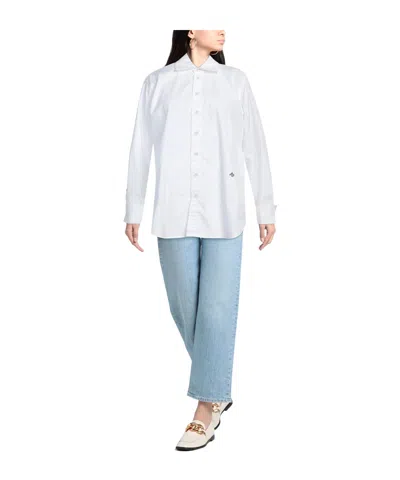 Rag & Bone Solid Color Oversize Shirts In White