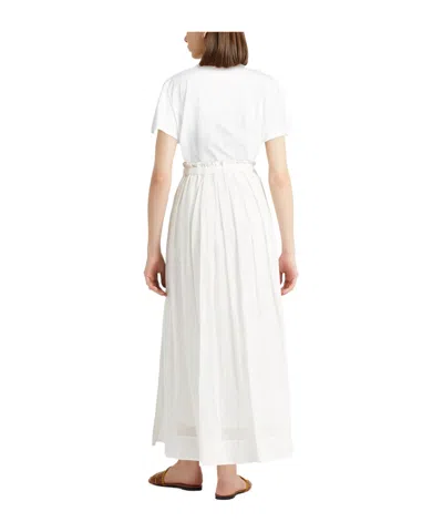 Max Mara Solid Color T-shirt In White