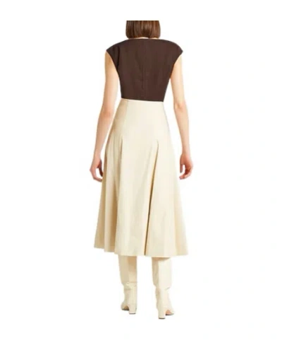 Max Mara Solid V-neck Short-sleeve Top In Brown