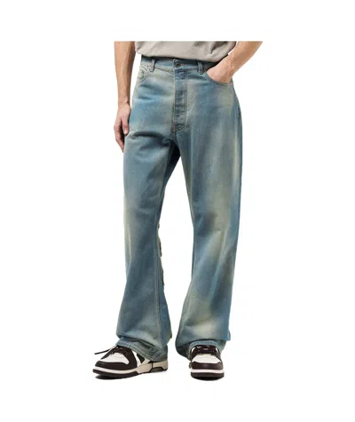 Off-white Blue Diagonal Raw Patch 90s Skate Jeans In Blue
