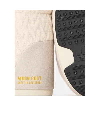 Moon Boot White Beach Style Snow Boots In Animal Print