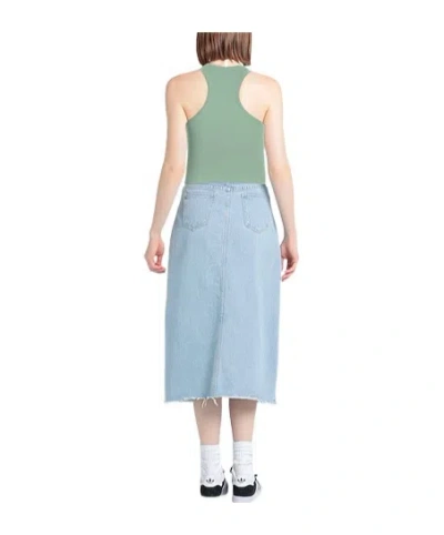 Max Mara Solid Sleeveless Cropped Top In Blue