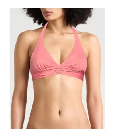 Max Mara Halter Triangle Bikini Top In Pink