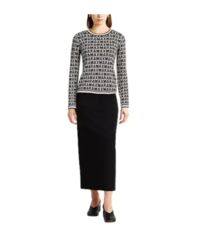 Max Mara Comfy Thin Wool Knit Sweater In Gray