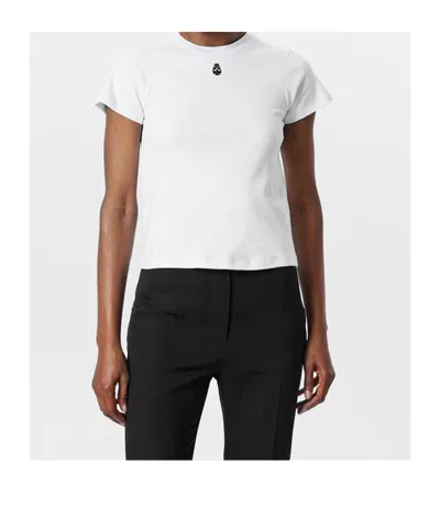 Alexander Mcqueen Skull Embroidered Regular Fit T-shirt In White