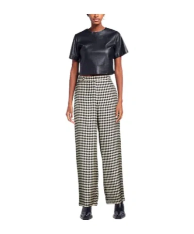 Max Mara Flared Printed Silk Trousers In Gray