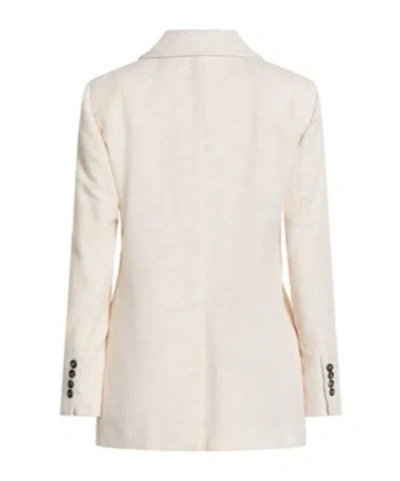 Brunello Cucinelli Double-breasted Cotton-viscose Blazer In White