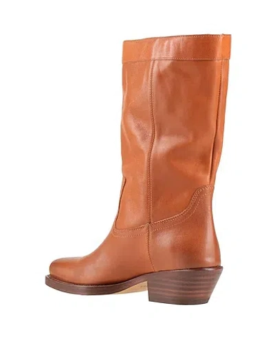 Isabel Marant Leather Calf Boot In Brown