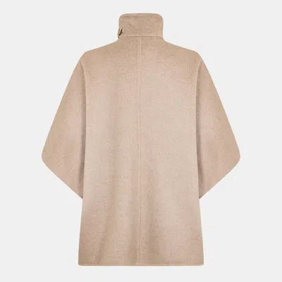 Max Mara Draped Cape In Brown