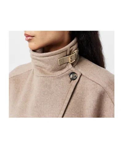 Max Mara Draped Cape In Brown