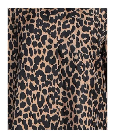 Max Mara Etna Long-sleeved Printed Shirt In Brown