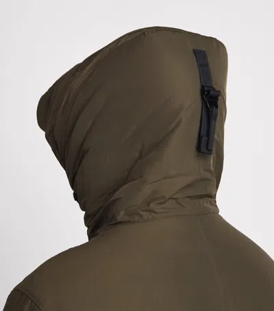 Stone Island Down Micro Twill Short Parka In Black