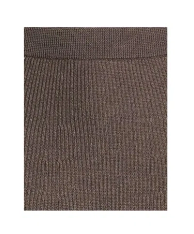 Max Mara Dorina Cashmere-blend Skirt In Brown