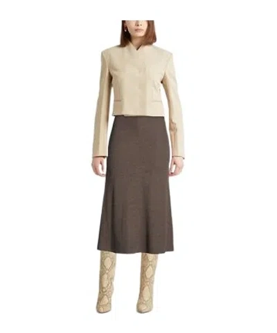 Max Mara Dorina Cashmere-blend Skirt In Brown