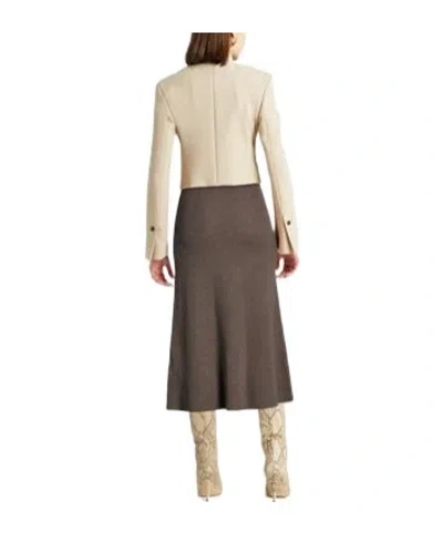 Max Mara Dorina Cashmere-blend Skirt In Brown