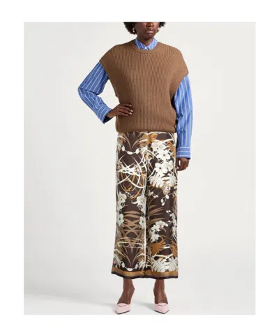 Max Mara Versatile Loose Casual Pants In Multi