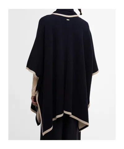 Barbour Scarf Collar Cape In Black
