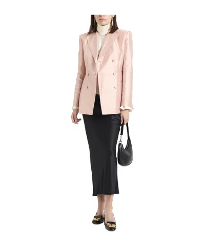 Max Mara Studio Woman Blazer Blush Size 8 Silk In Pink