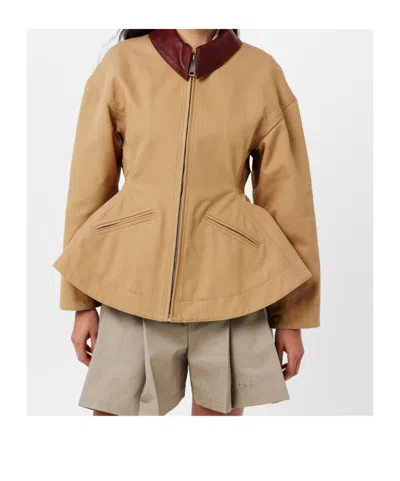 Alexander Mcqueen Oversized Jacket In Brown