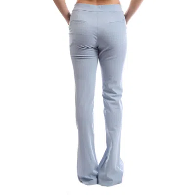 Off-white Wool Blend Basic Slim Pants In Blue