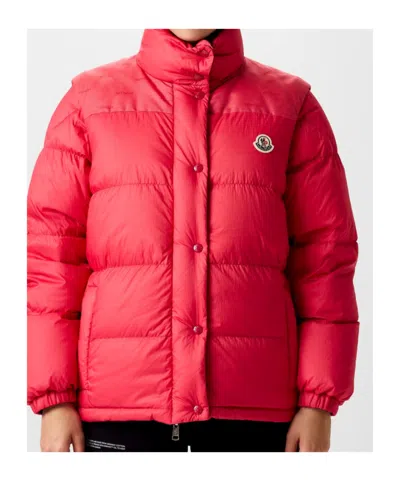 Moncler Short Down Jacket In Pink