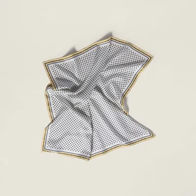 Miu Miu Printed Twill Scarf In Multi