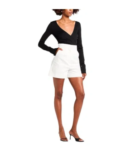 Max Mara Nigella Draped Wool Bodysuit In Black