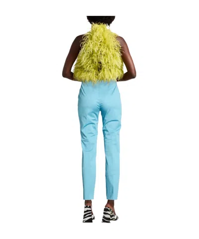 Max Mara Solid Color  Slim-fit Pants In Blue