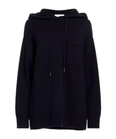 Max Mara Solid Knit Sweatshirt In Black
