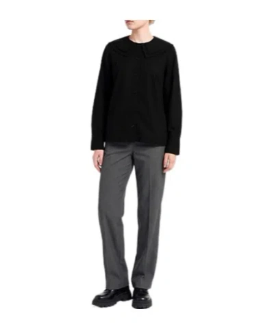 Ganni Solid Colour Shirts In Black