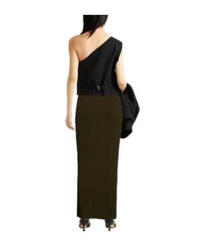 Max Mara Solid Knit Pencil Skirt In Brown